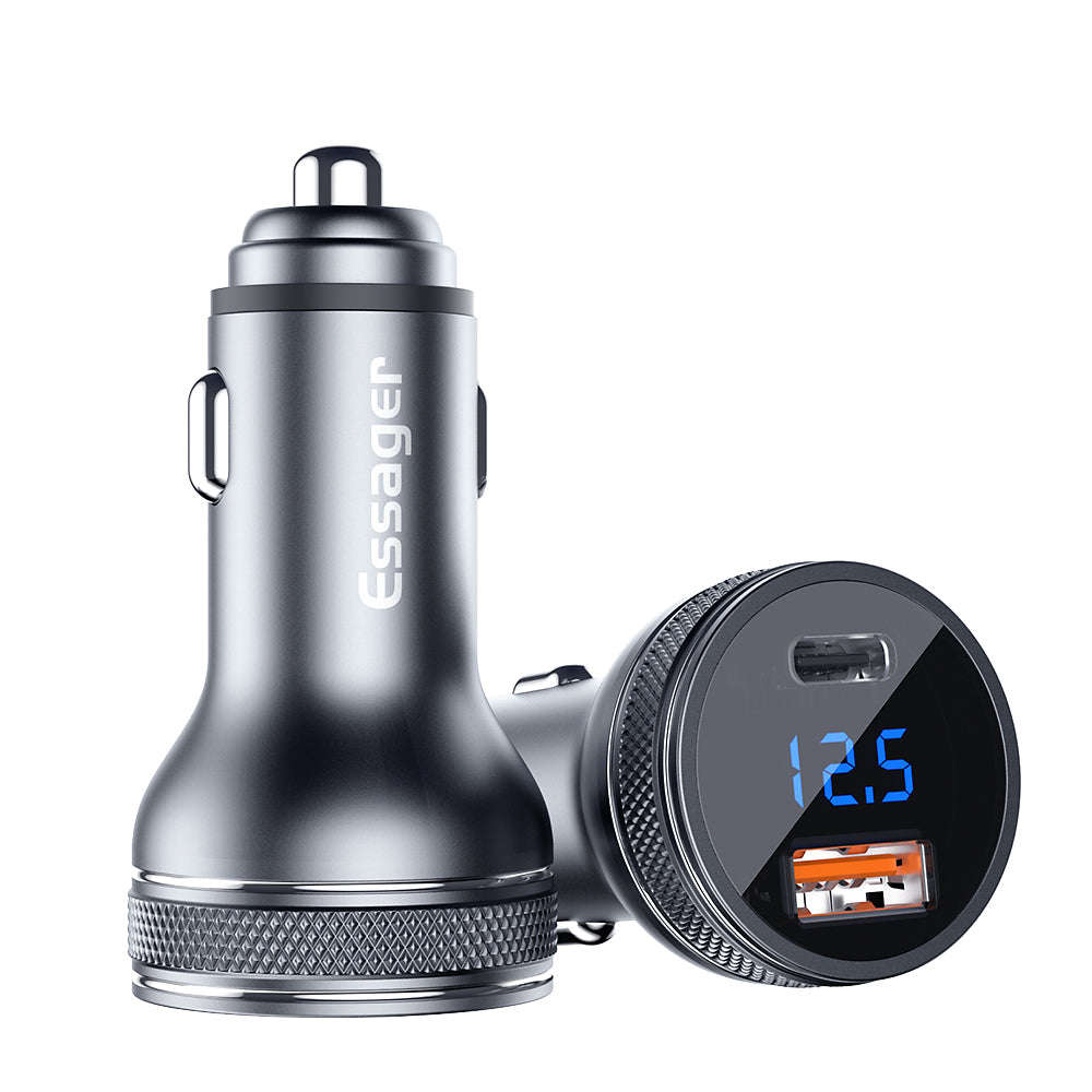 ESSAGER QC3.0 36W USB-C Car Charger with PD3.0 Power Delivery 3.0 Type-C USB Car Charger ESSAGER QC3.0 36W USB-C Car Charger with PD3.0 Power Delivery 3.0 Type-C USB Car Charger